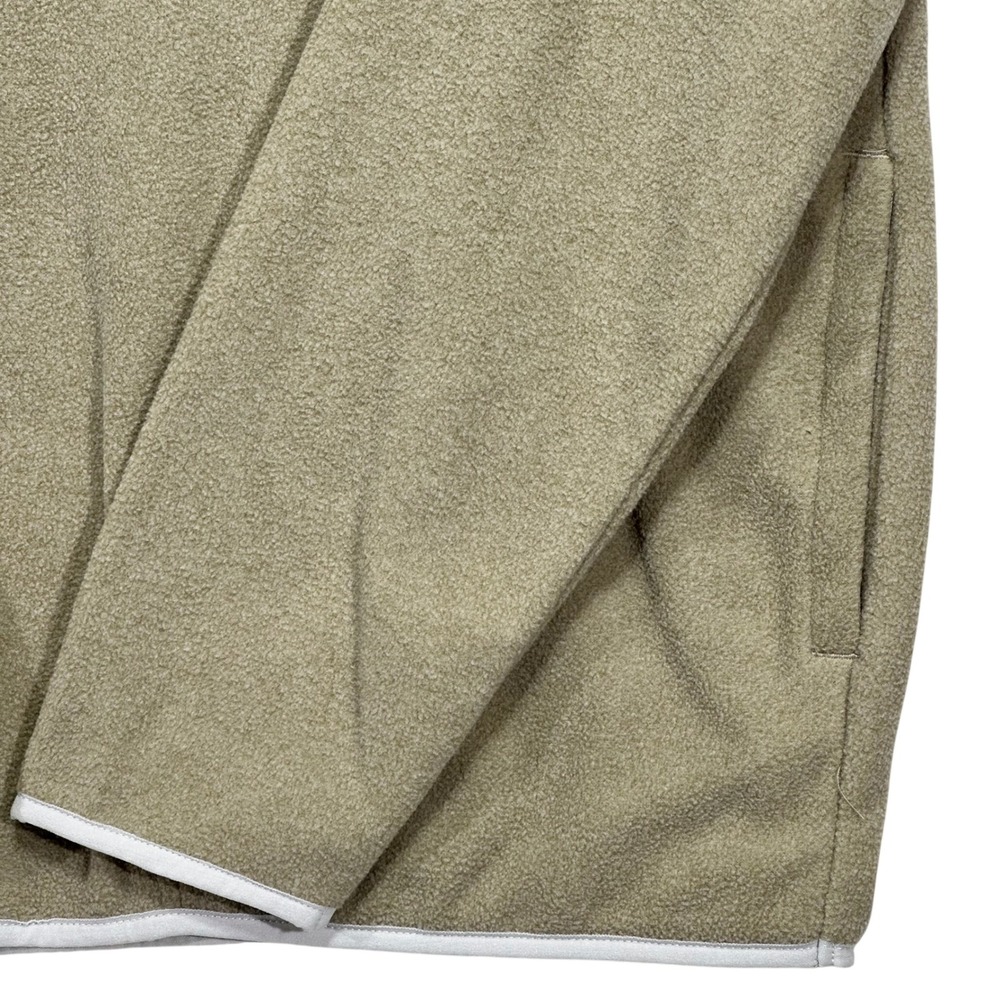 Goodfellow & Co Tan Fleece Quarter Zip Pullover Mock Neck Sweatshirt Large NEW - Picture 3 of 8